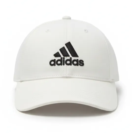 Adidas White Cap – Black Logo
